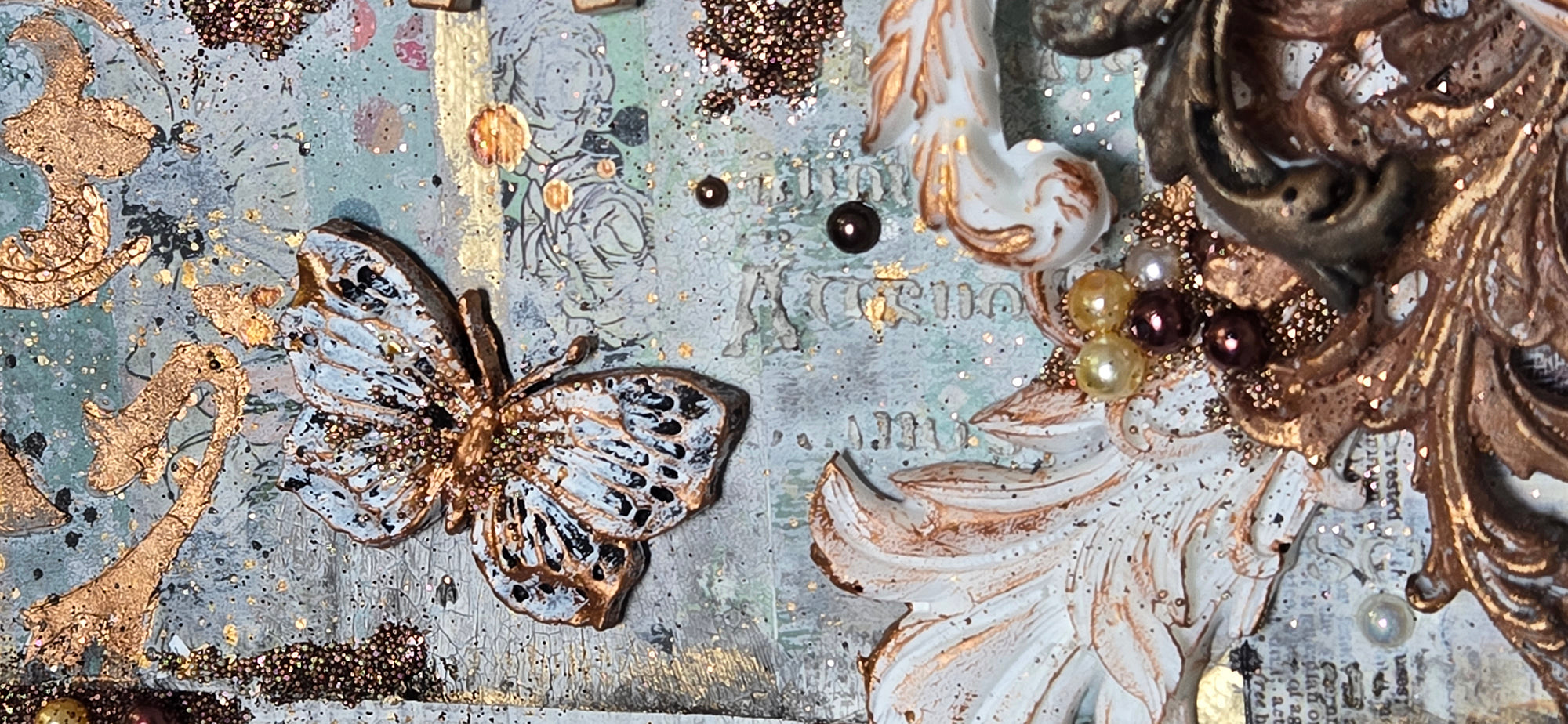 The Brass Butterfly Haven 18"x22" Hard Canvas Panel Wall Art