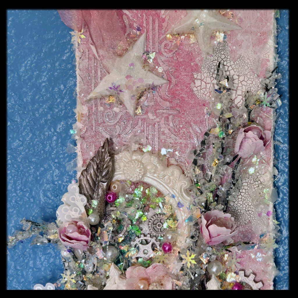 Glistening Snowflakes from the Sugar-Coated Holiday Suite Mini Mixed Media Art Piece (Copy)