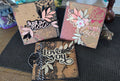 Set of 3 4x4" Greeting Cards, Vintage Craft Cards