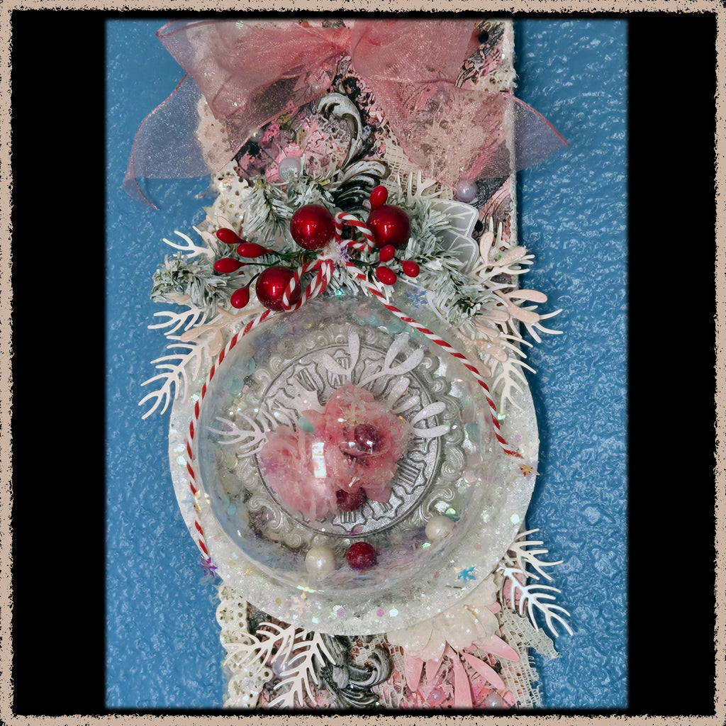 Winter Snow Globe from the Sugar-Coated Holiday Suite Mini Mixed Media Art Piece