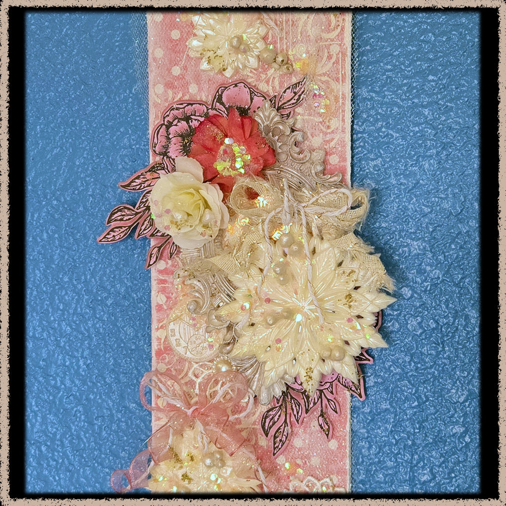 Glistening Snowflakes from the Sugar-Coated Holiday Suite Mini Mixed Media Art Piece