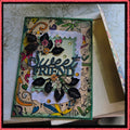 Hippie-Style Sweet Friend Greeting Card, Mixed Media
