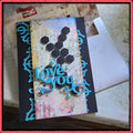Watercolor "Love You" Greeting Card, Mixed Media
