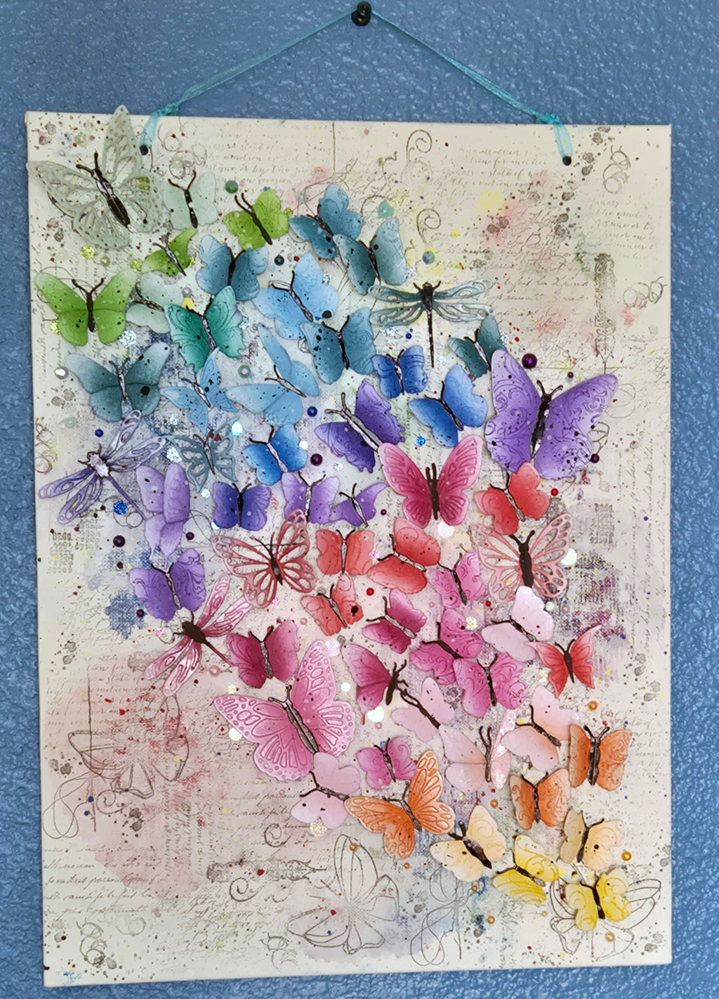 The Rainbow Kaleidoscope 12x16" Canvas Panel Mixed Media Wall Art