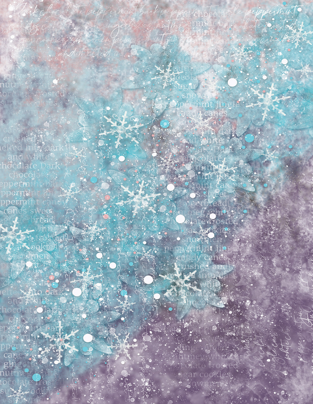 Winter Peppermint Jingle Digital Art Pages, Card Making, Mixed Media Junk Journal (Digital Download)