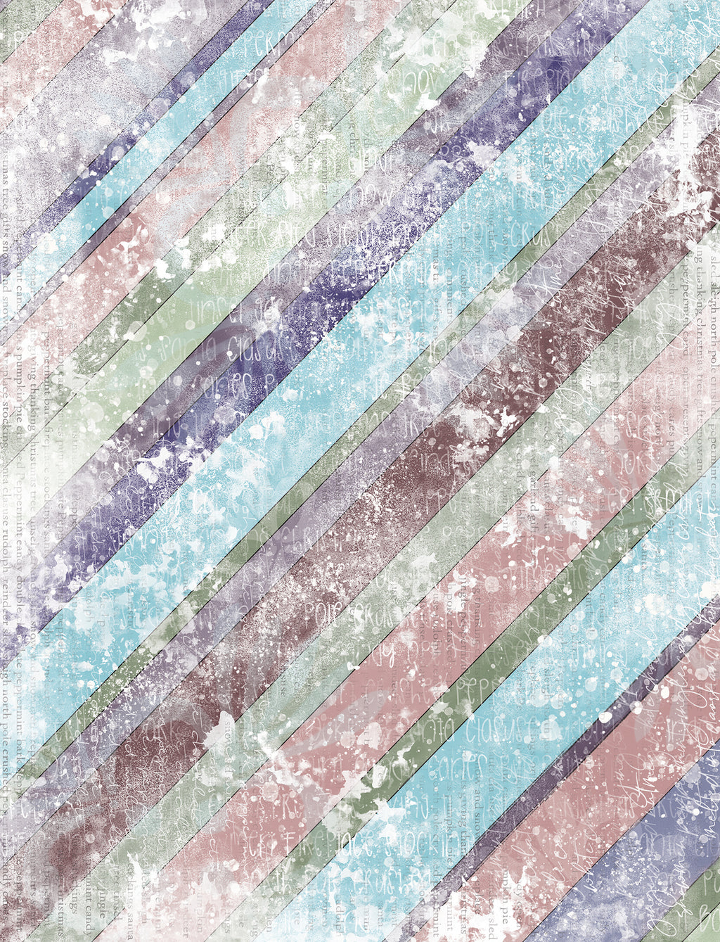 Winter Peppermint Jingle Digital Art Pages, Card Making, Mixed Media Junk Journal (Digital Download)