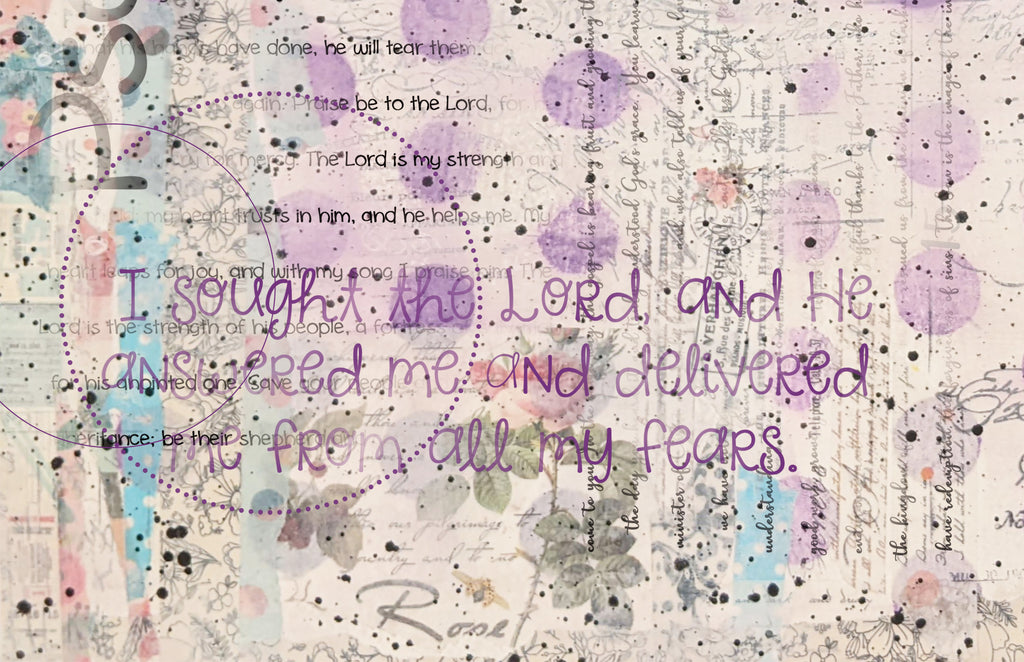 Pastel Dots with Scripture Rice Paper: Grunge Art Journaling, Scripture Background,, Card Making, Scrapbook Paper (13x9.5)