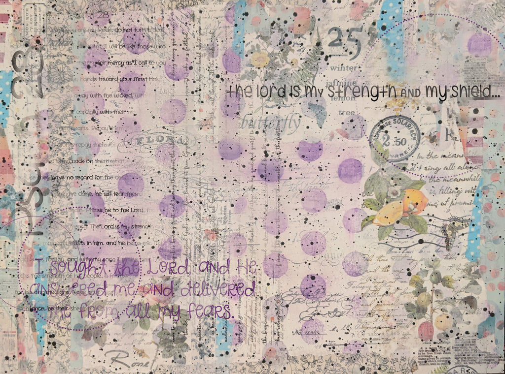 Digital product Pastel Dots with and without Scripture pages, Scrapbooking and Card making, 2 Printable Design Pages