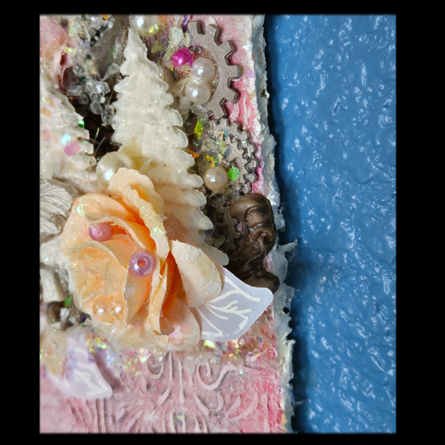 Glistening Snowflakes from the Sugar-Coated Holiday Suite Mini Mixed Media Art Piece (Copy)