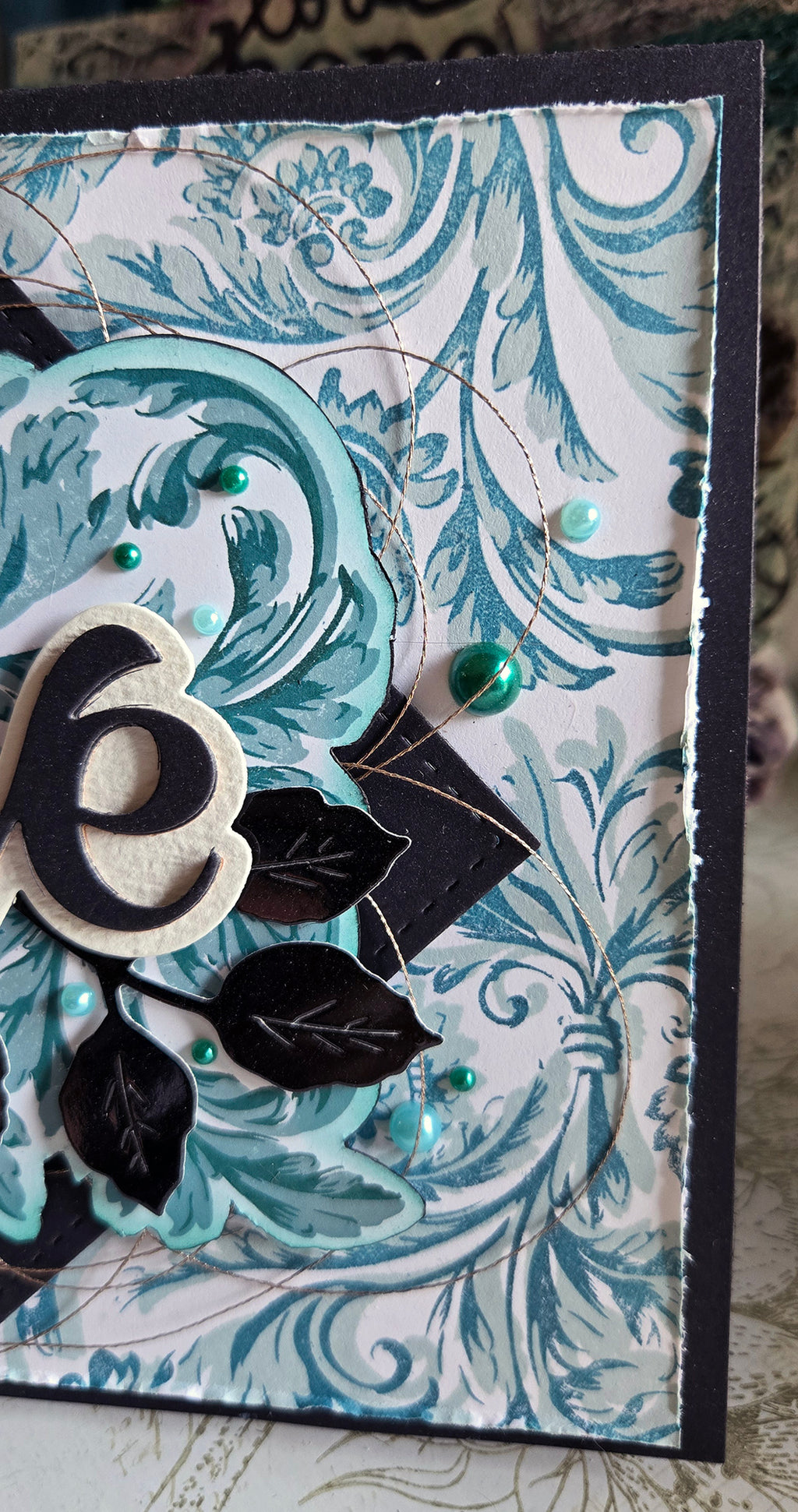 Simply Elegant "Love" Greeting Card, Mixed Media