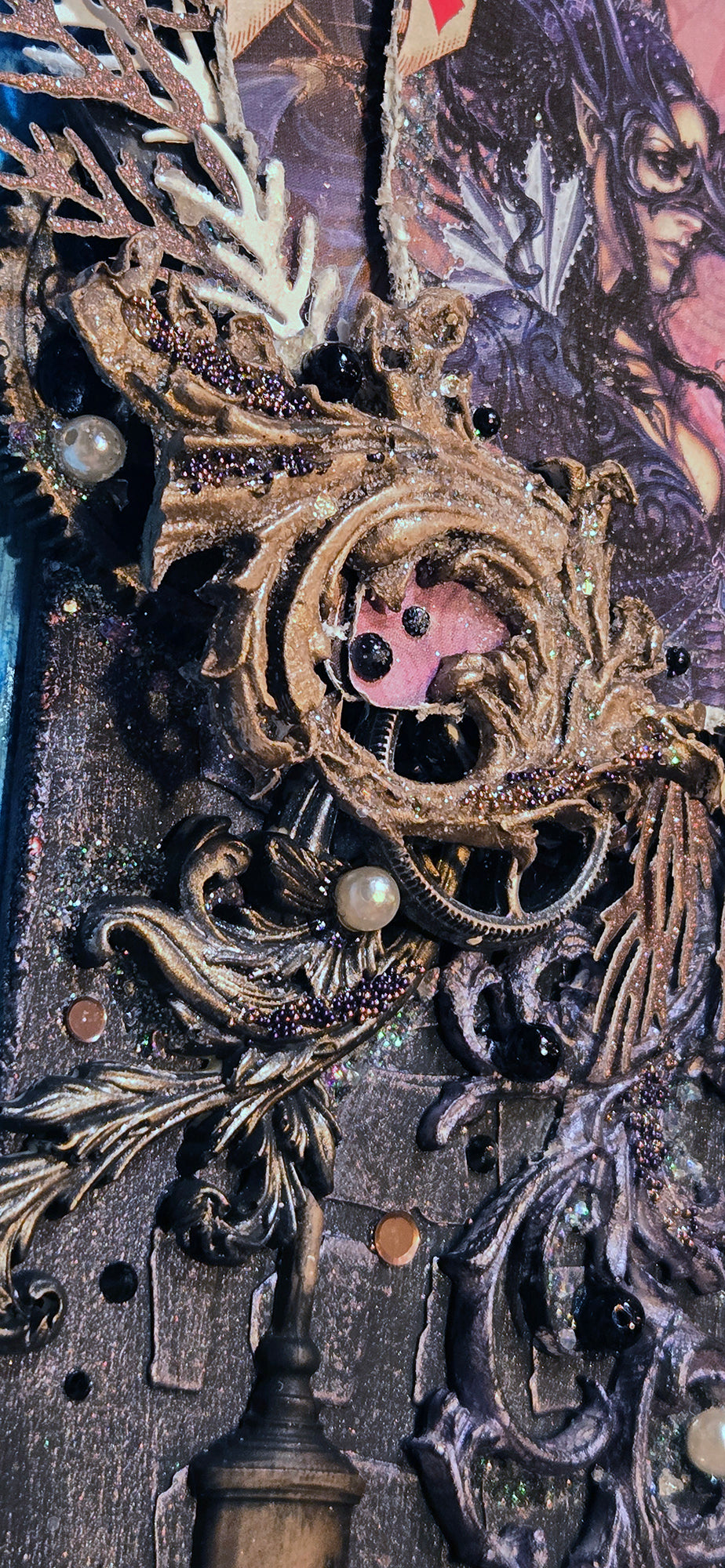 The Cimmerian Pair from the Sugar-Coated Holiday Suite Mini Mixed Media Art Piece
