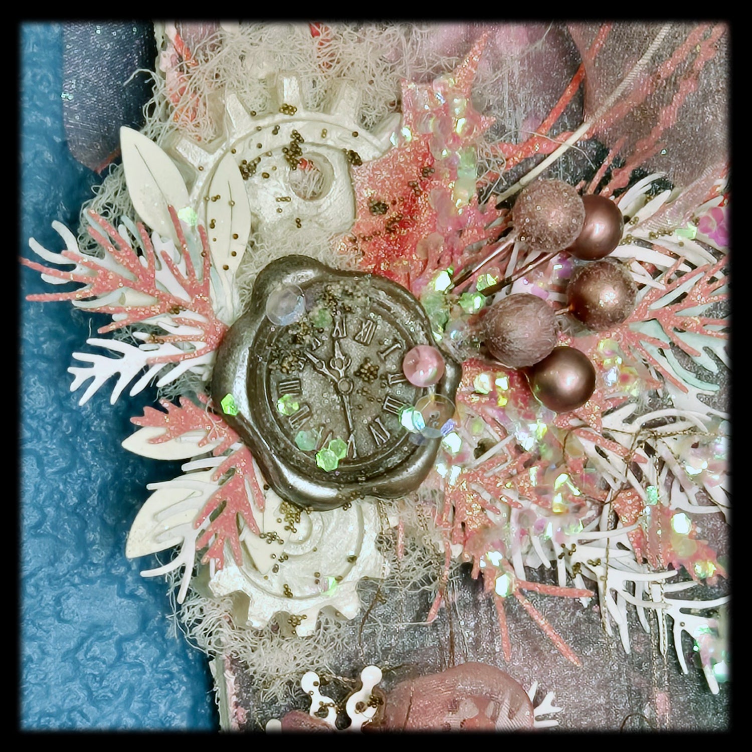 The Winter Seal from the Sugar-Coated Holiday Suite Mini Mixed Media Art Piece