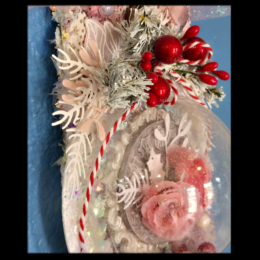 Winter Snow Globe from the Sugar-Coated Holiday Suite Mini Mixed Media Art Piece