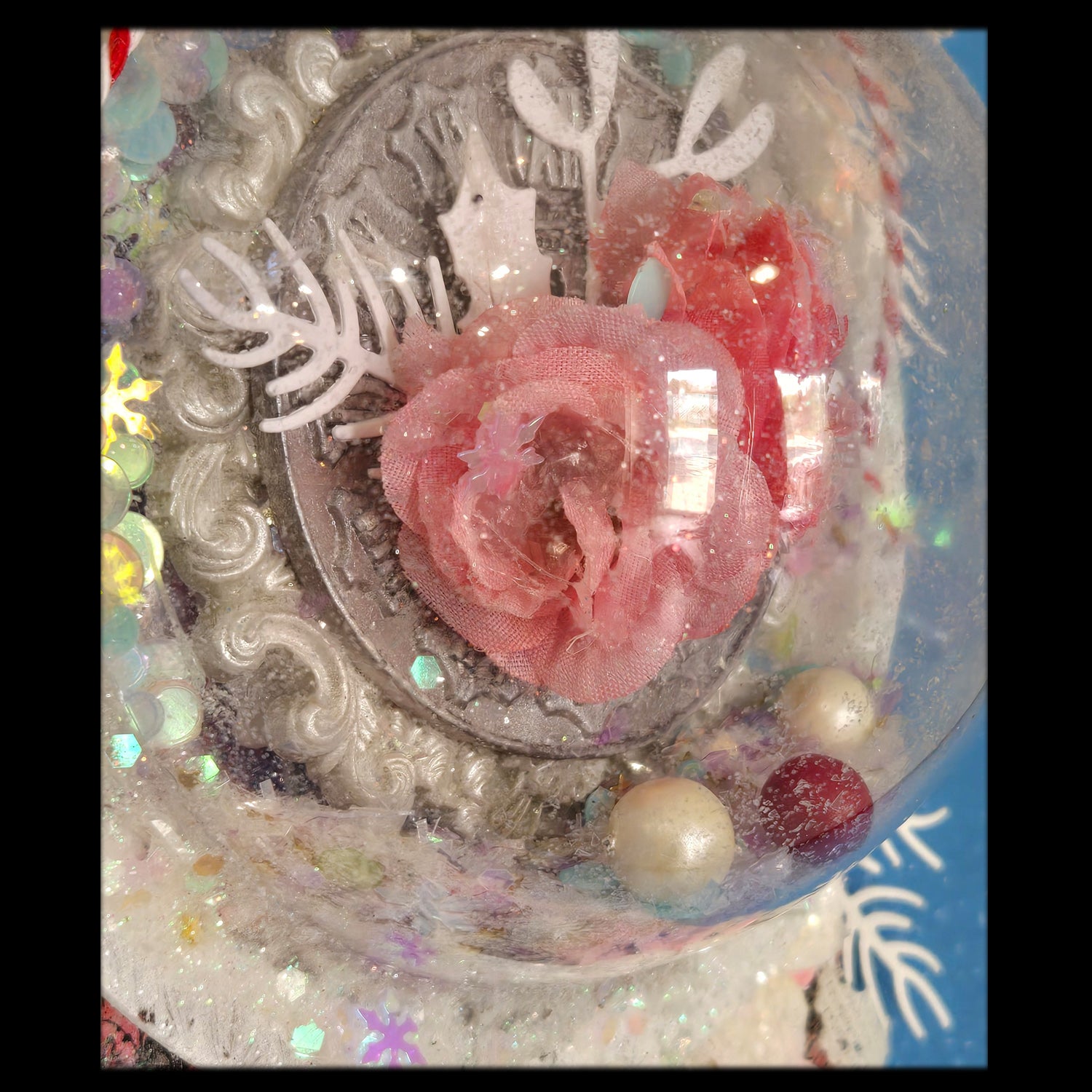 Winter Snow Globe from the Sugar-Coated Holiday Suite Mini Mixed Media Art Piece