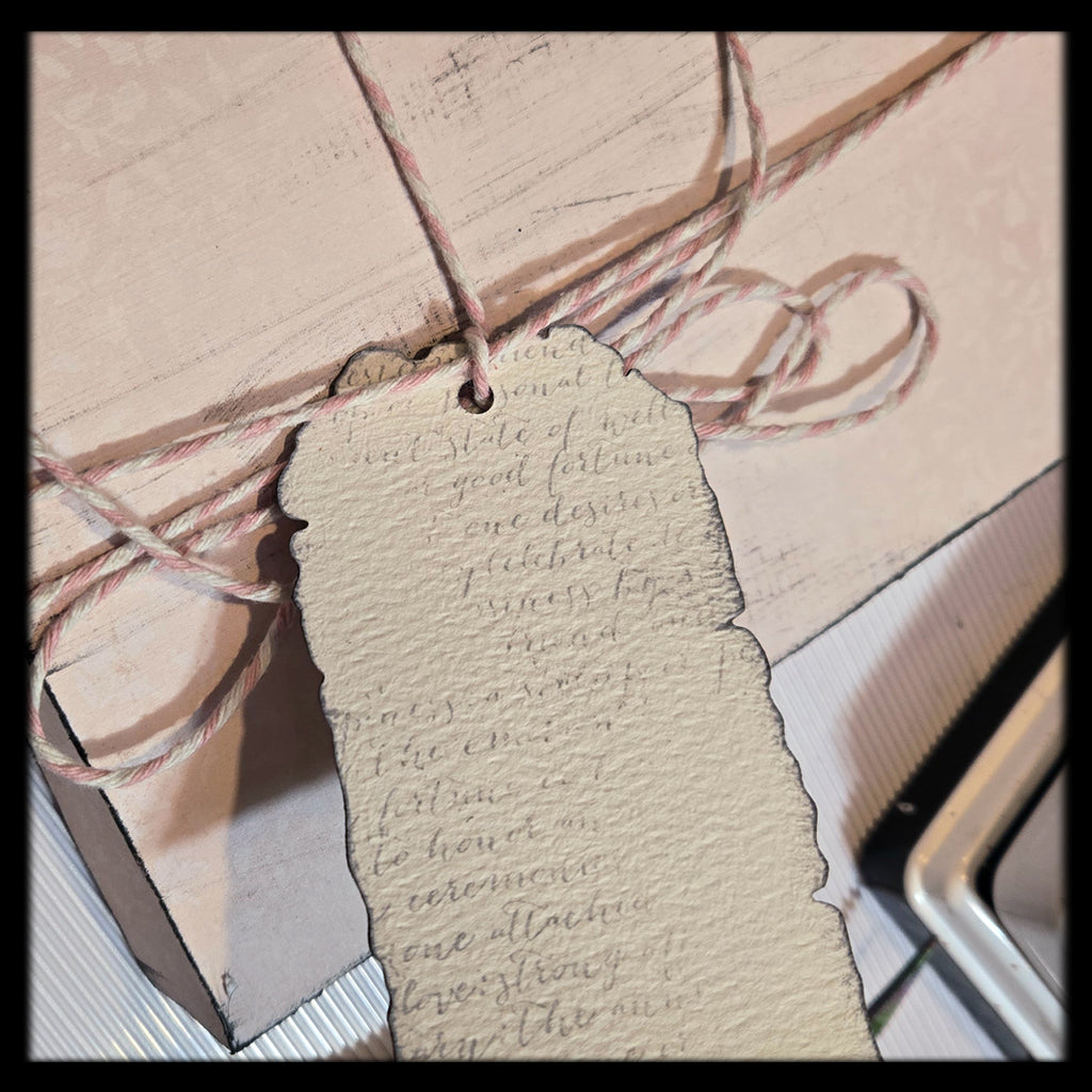 Shabby Chic "Hello" Greeting Card, Mixed Media