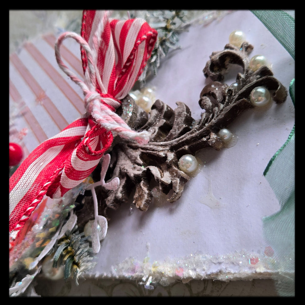 Mini Rose Bouquet from the Sugar-Coated Holiday Suite Mini Mixed Media Art Piece