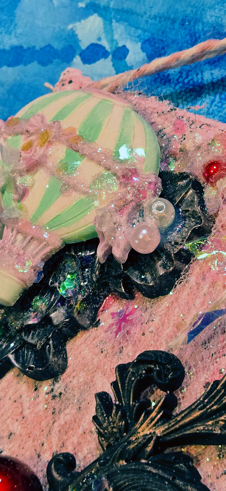 Sweet Balloon Rides from the Sugar-Coated Holiday Suite Mini Mixed Media Art Piece