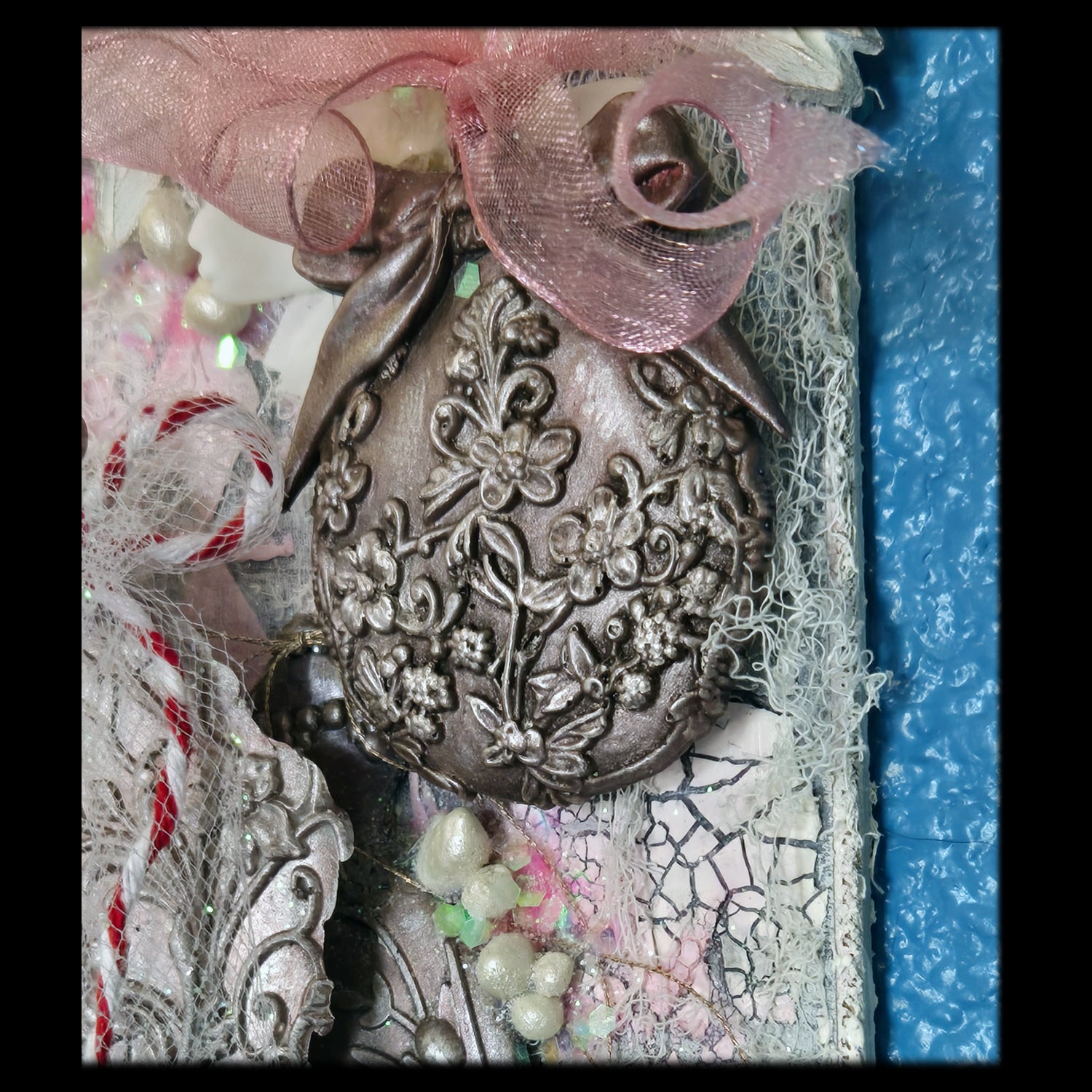 Hanging Baubles from the Sugar-Coated Holiday Suite Mini Mixed Media Art Piece (Copy)