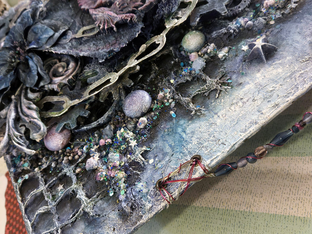 A Dragon From the Stars 16"x12" Hard Canvas Panel Mixed Media Wall Art
