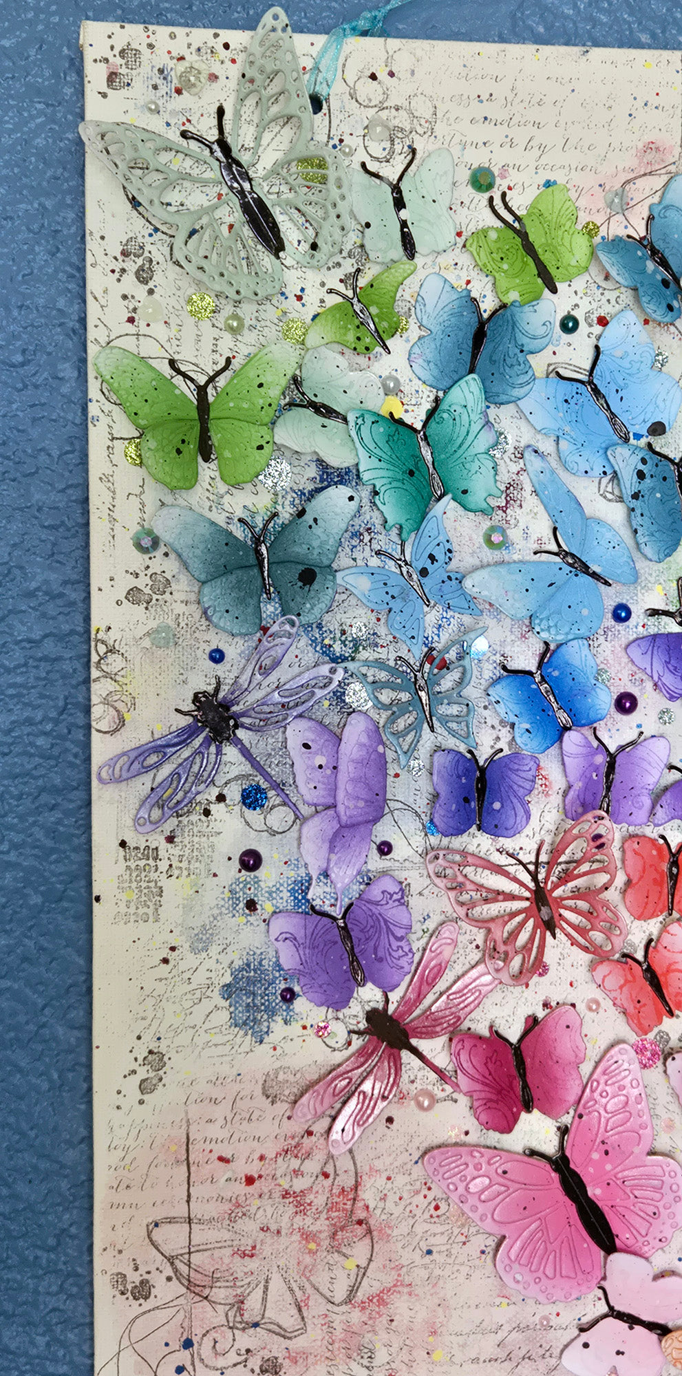 The Rainbow Kaleidoscope 12x16" Canvas Panel Mixed Media Wall Art