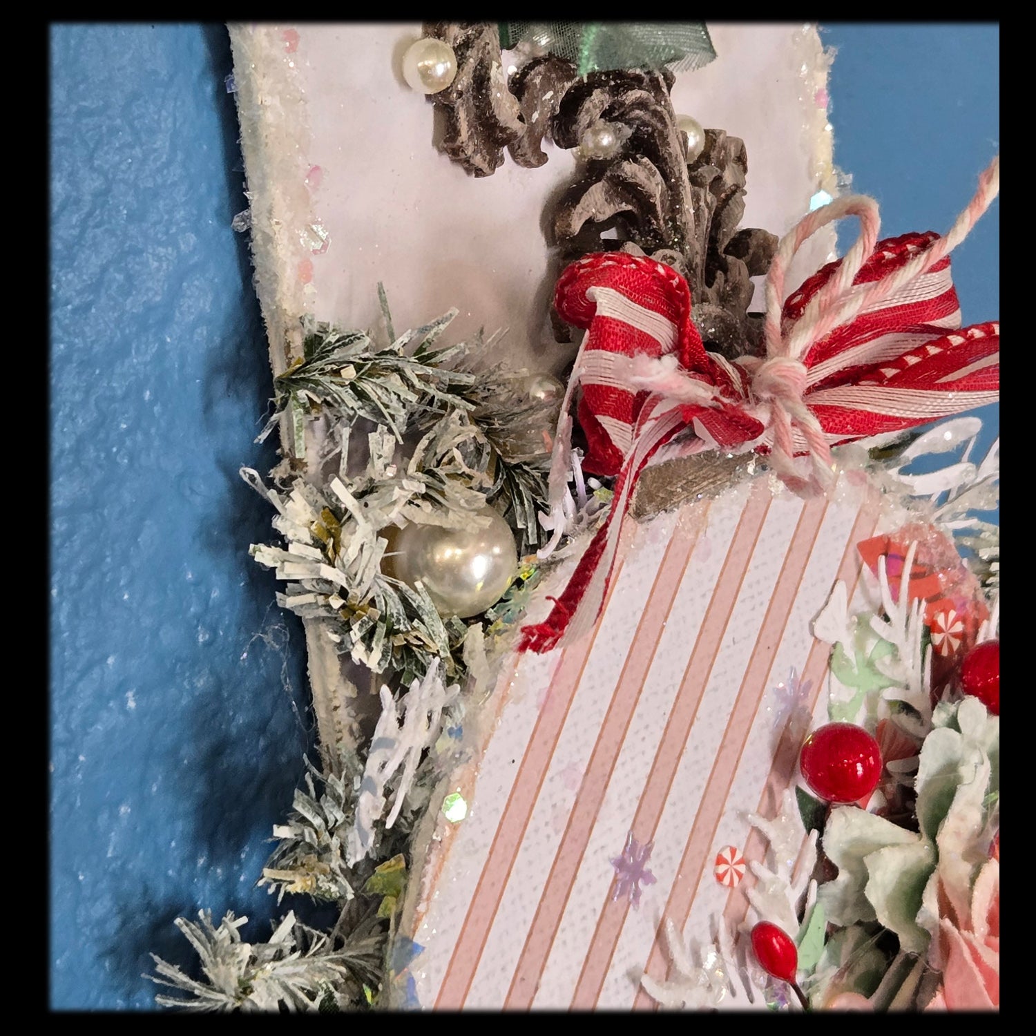 Mini Rose Bouquet from the Sugar-Coated Holiday Suite Mini Mixed Media Art Piece