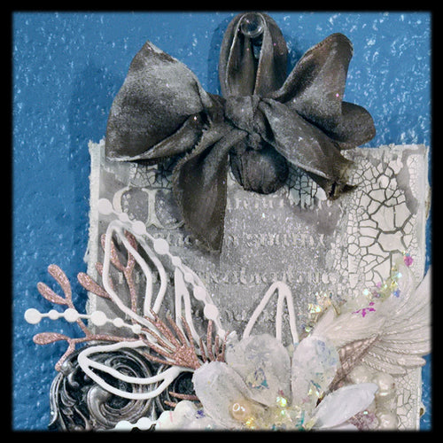 Alabaster Wings from the Sugar-Coated Holiday Suite Mini Mixed Media Art Piece