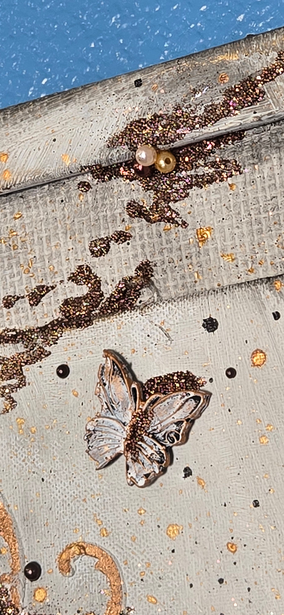 The Brass Butterfly Haven 18"x22" Hard Canvas Panel Wall Art