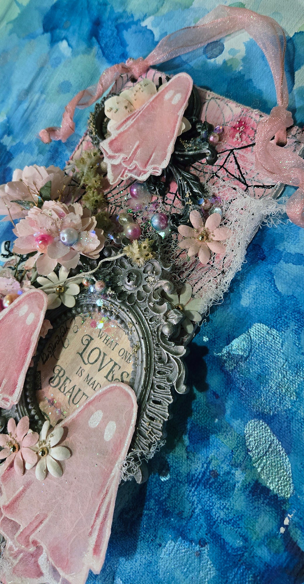 Beautifully Haunted from the Sugar-Coated Holiday Suite Mini Mixed Media Art Piece