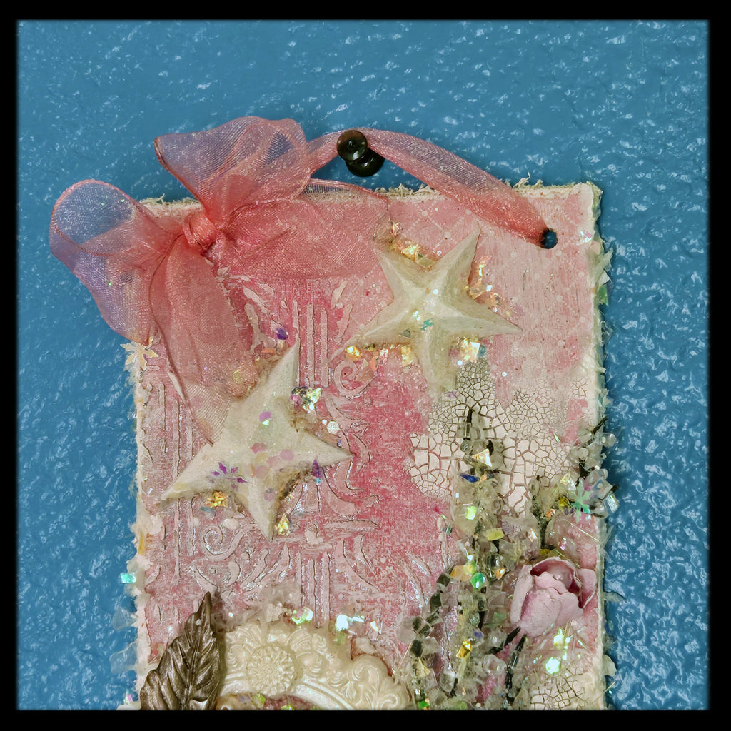 Glistening Snowflakes from the Sugar-Coated Holiday Suite Mini Mixed Media Art Piece (Copy)