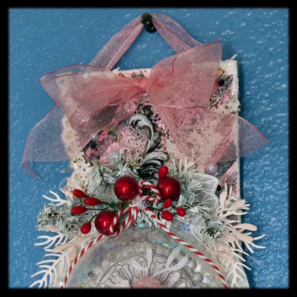 Winter Snow Globe from the Sugar-Coated Holiday Suite Mini Mixed Media Art Piece